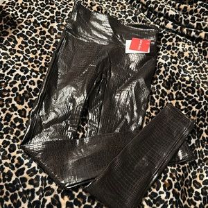 Faux leather spanx